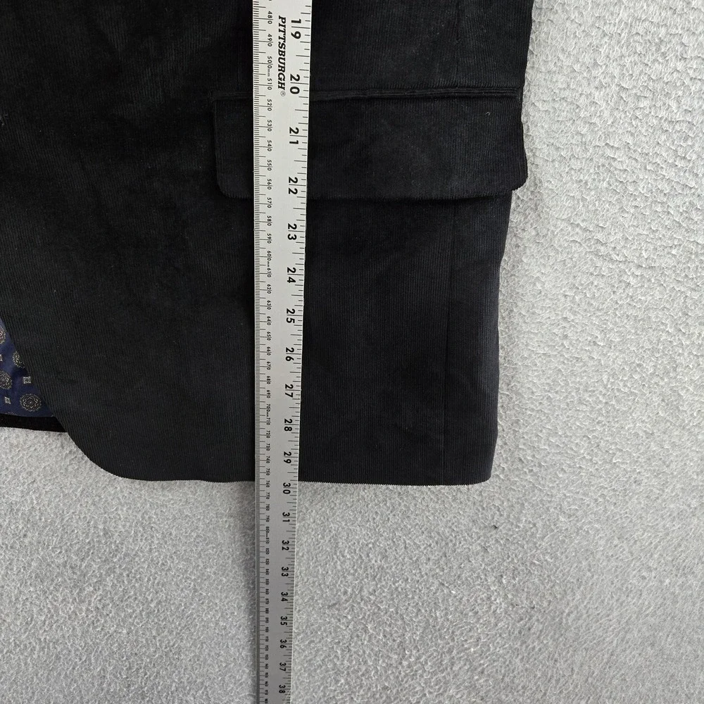 Lauren Ralph Lauren Men Blazer 44R Black Corduroy Sport Coat Button‎ Suede Elbow